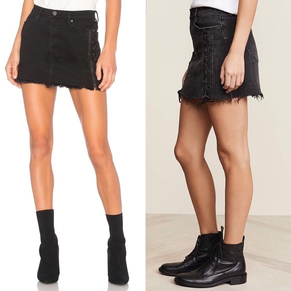 Blank NYC Black Denim Jeans Skirt M - Picture 1 of 6